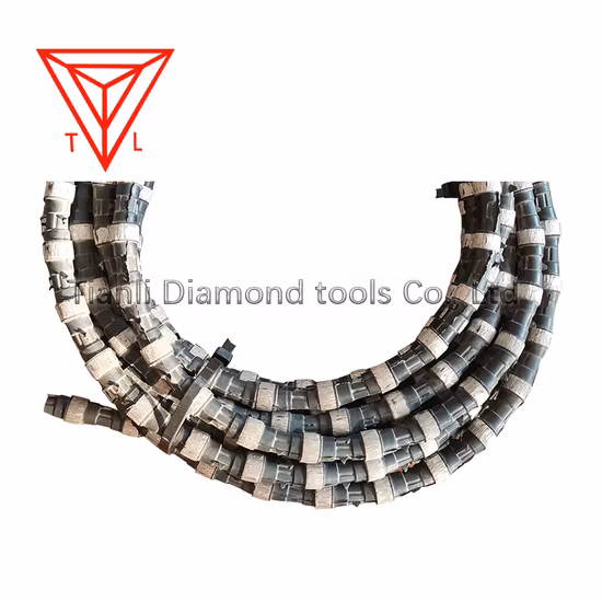 China Factory Rope Saw Diamond Thread Wire for Quarry Mining Marble Granite Moorstone Sandstone Andsite Limestone